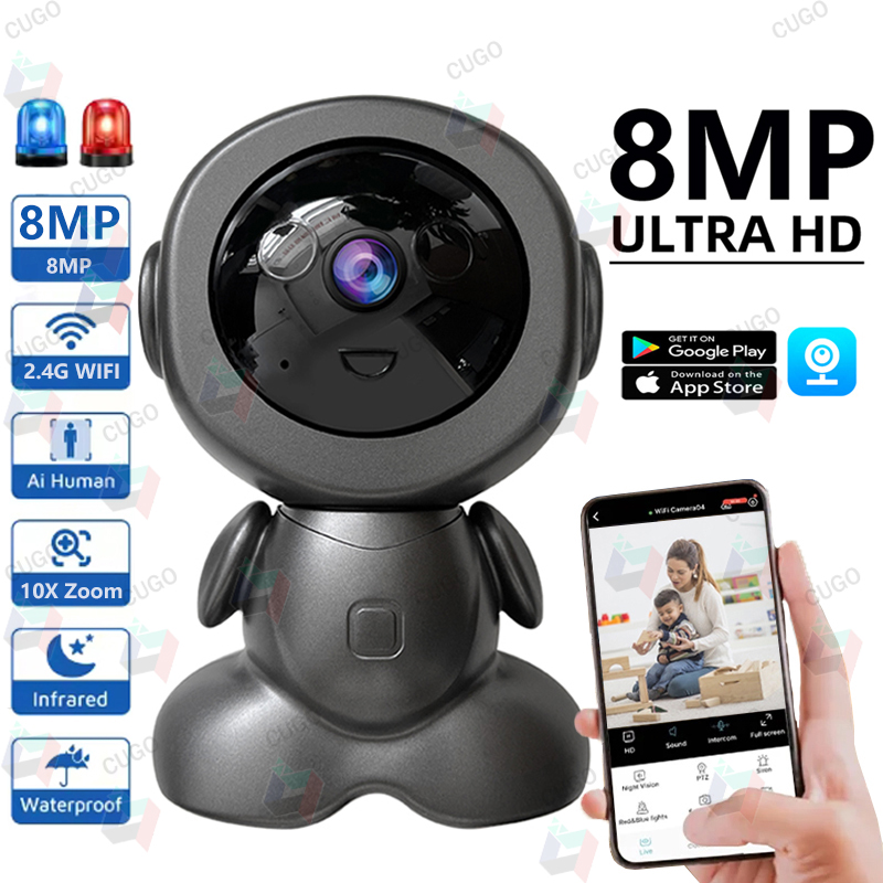 Home Security Robot - Telecamera Robot di Sorveglianza WiFi 8MP