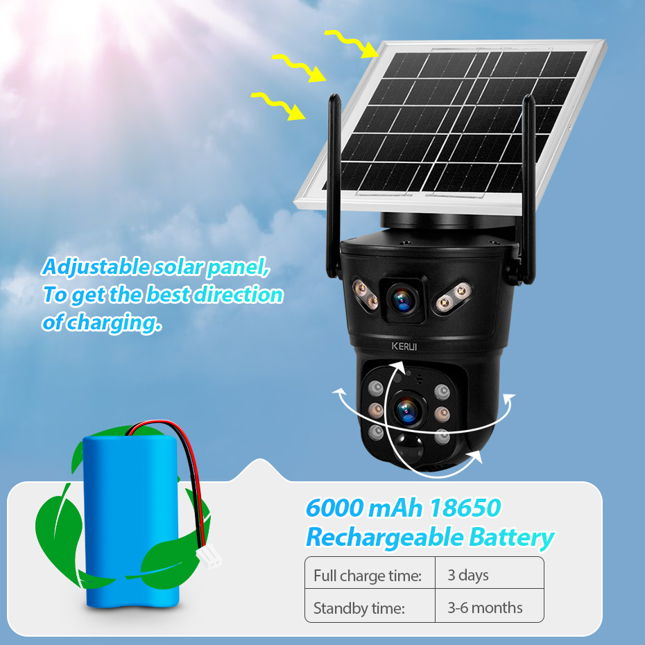 Home Security Video - Telecamera Solare KERUI 6MP 4G SIM