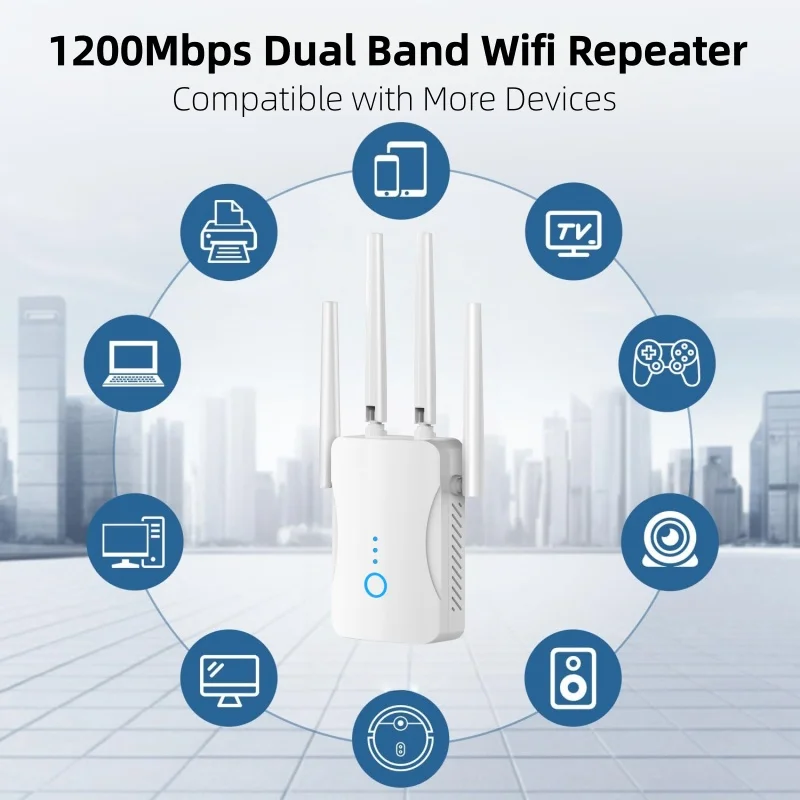 Home Security Bundle - Ripetitore WiFi Dual Band 1200Mbps, Estensore
