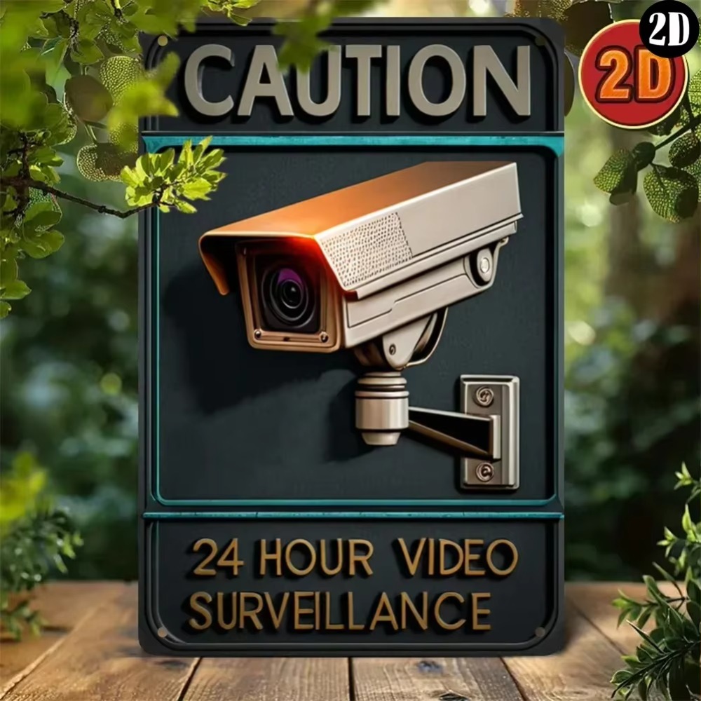 Home Security Bars - CamVintagePro ™ Insegna per telecamera di