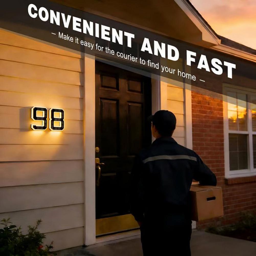 Home Security Number - Targa con Numero Civico a Energia