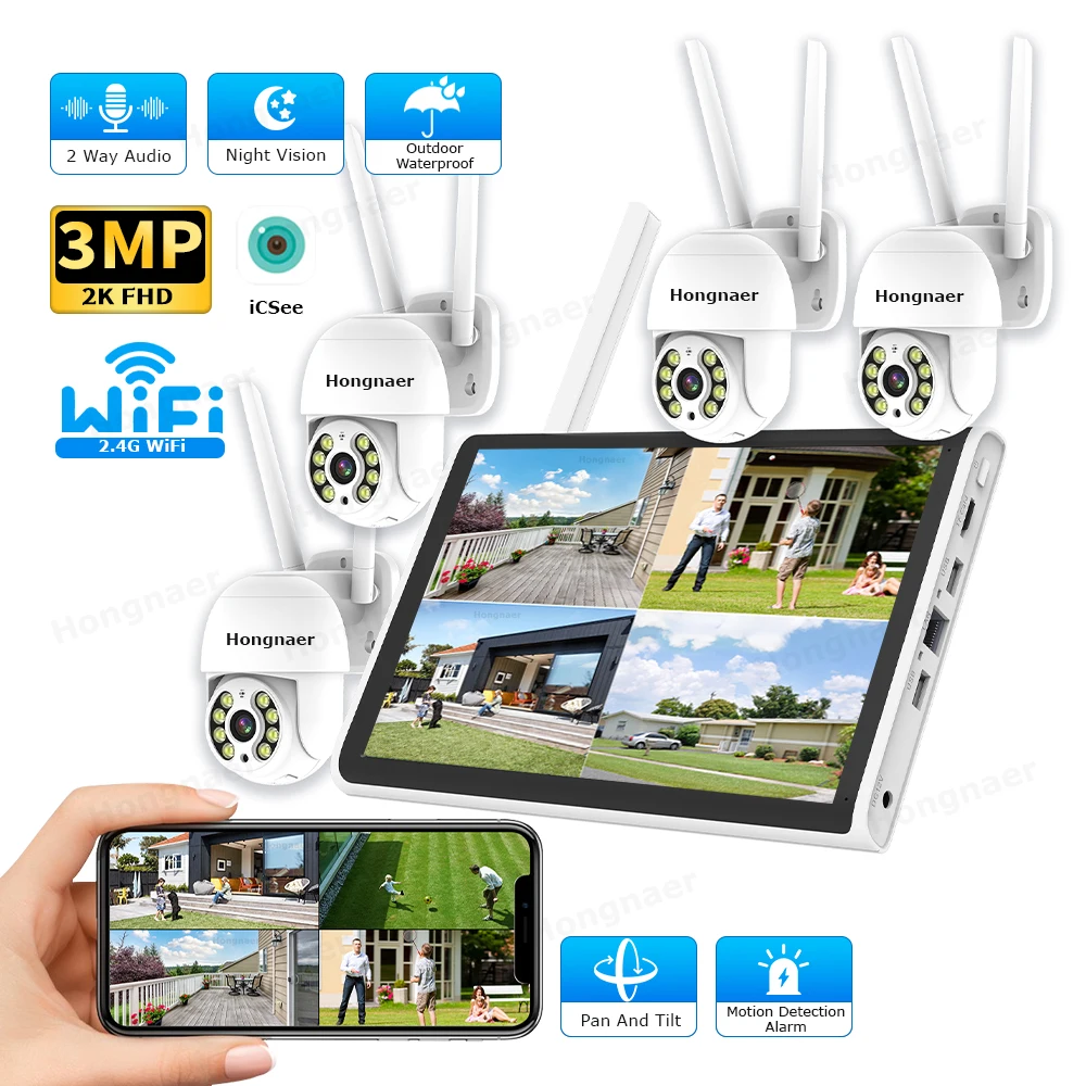 Home Security Video - Kit di Videosorveglianza Wireless Hongnaer 2026