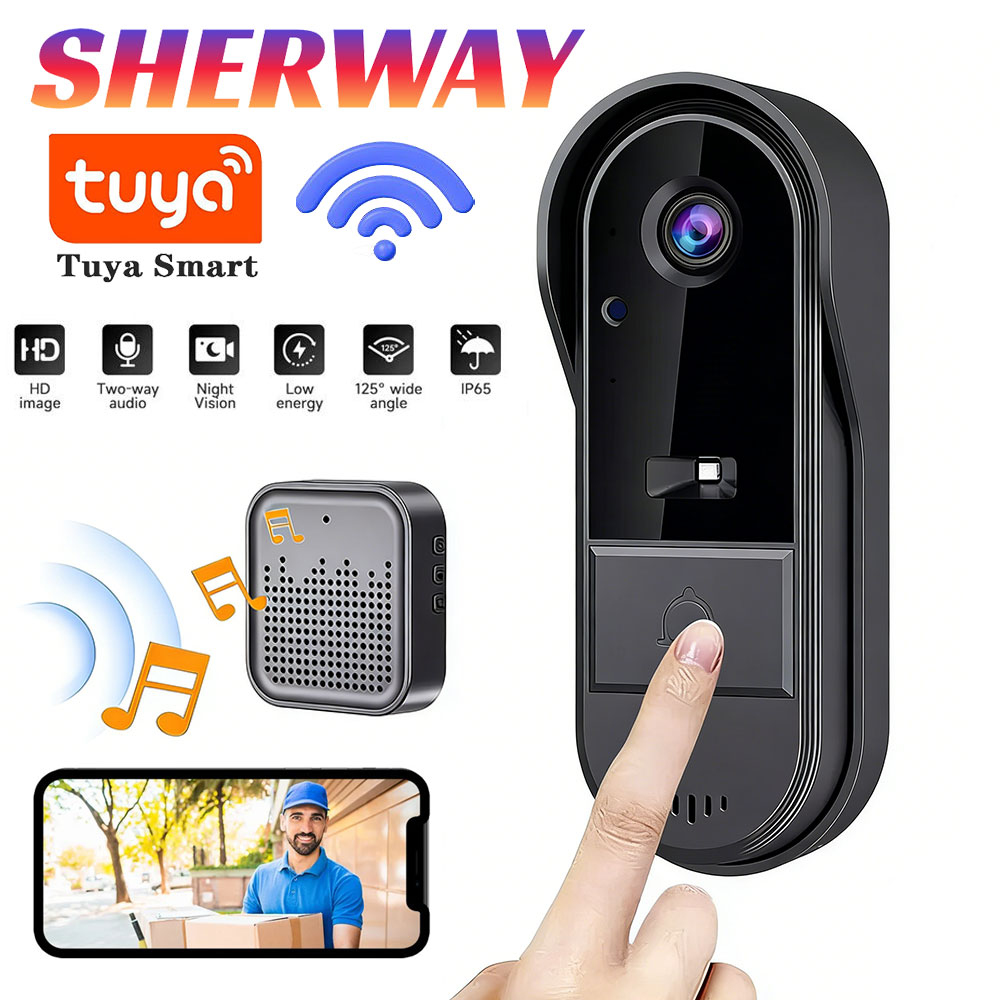 Home Security Bundle - Campanello Tuya con Telecamera Wireless, Kit