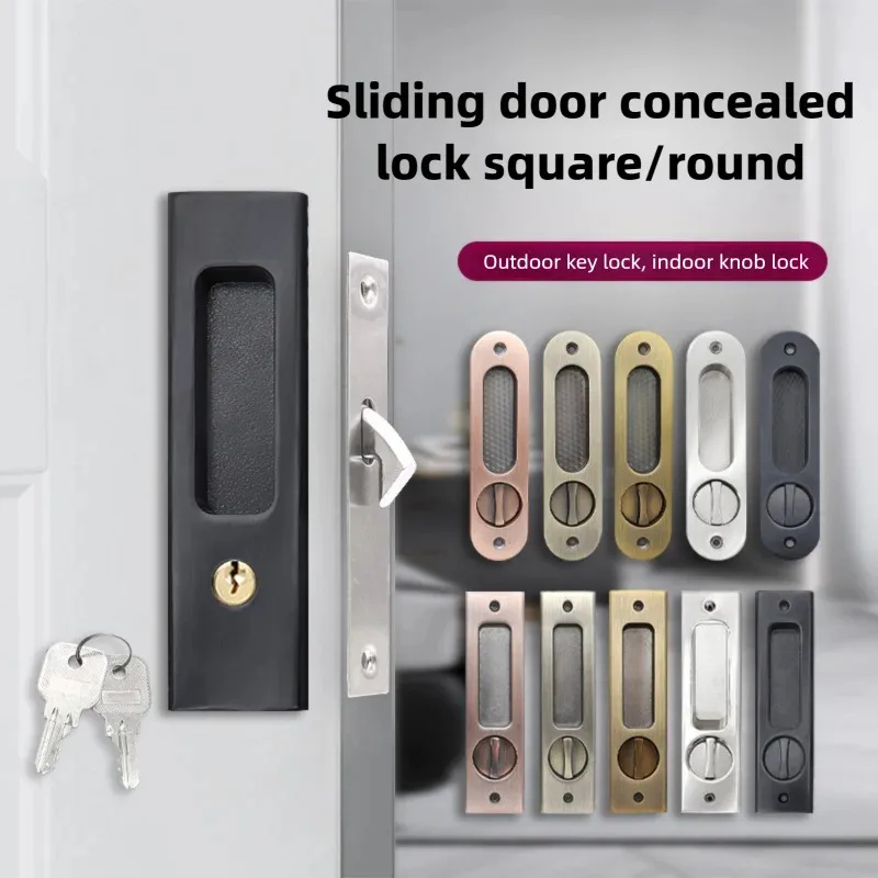 Home Security Door Lock - Serratura a Gancio Nera Resistente per
