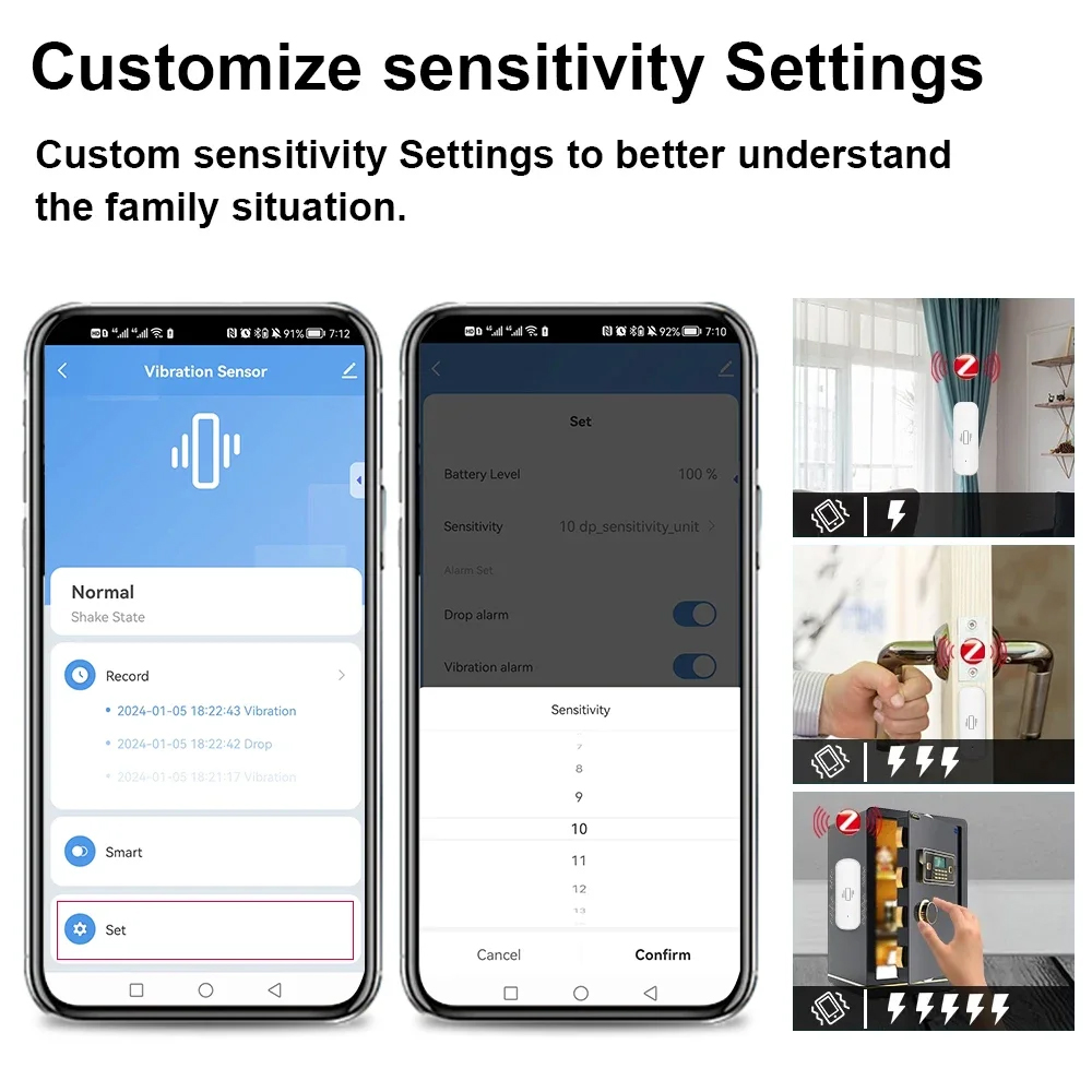 Smart ZigBee Sensore di Vibraz - Home Security With Alarm recensione e prezzo