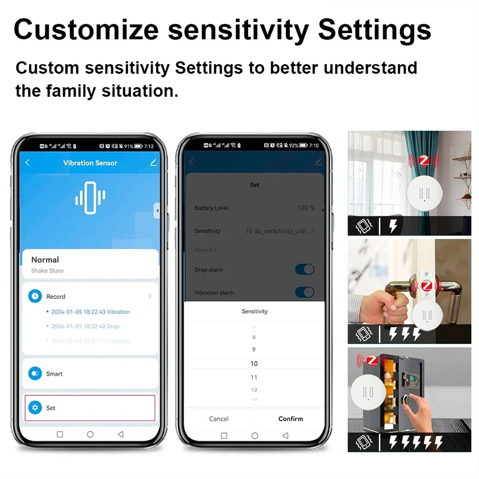 Sensore di Vibrazione Intellig - Home Security With Alarm recensione e prezzo