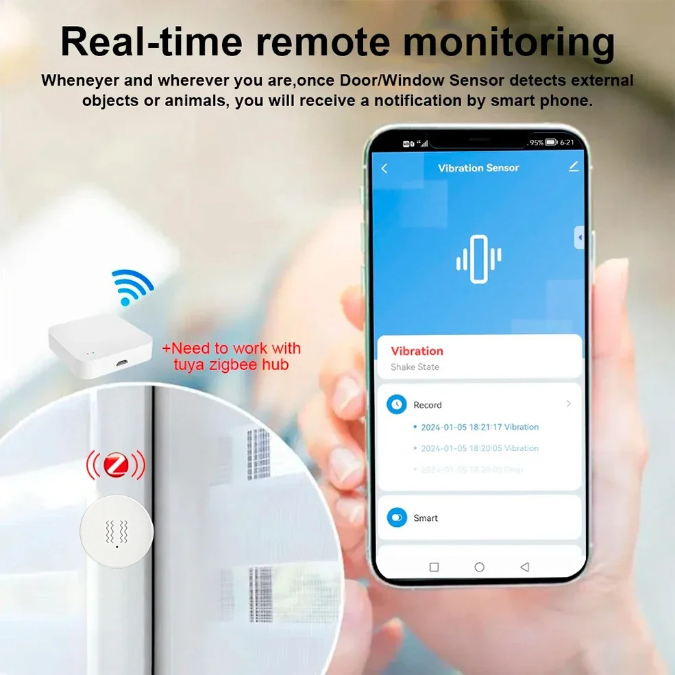 Sensore di Vibrazione Intellig - Home Security With Alarm recensione e prezzo